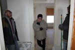 2nd floor of Pueblo House. Tino, Denise and Panama doing more assessing