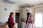 Cory & Jack filling cracks
