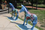 250 donkey's around town for a scavenger hunt.
